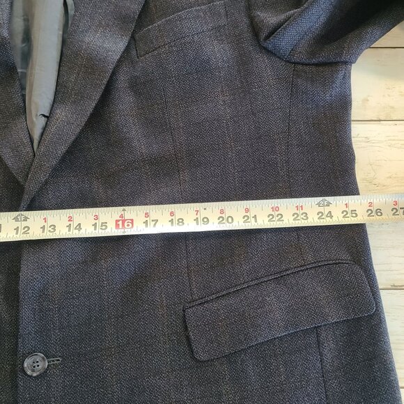 Breitling Stuttgart Carl Gross Mens Wool Blazer Jacket Blue See Measurements - Picture 6 of 14
